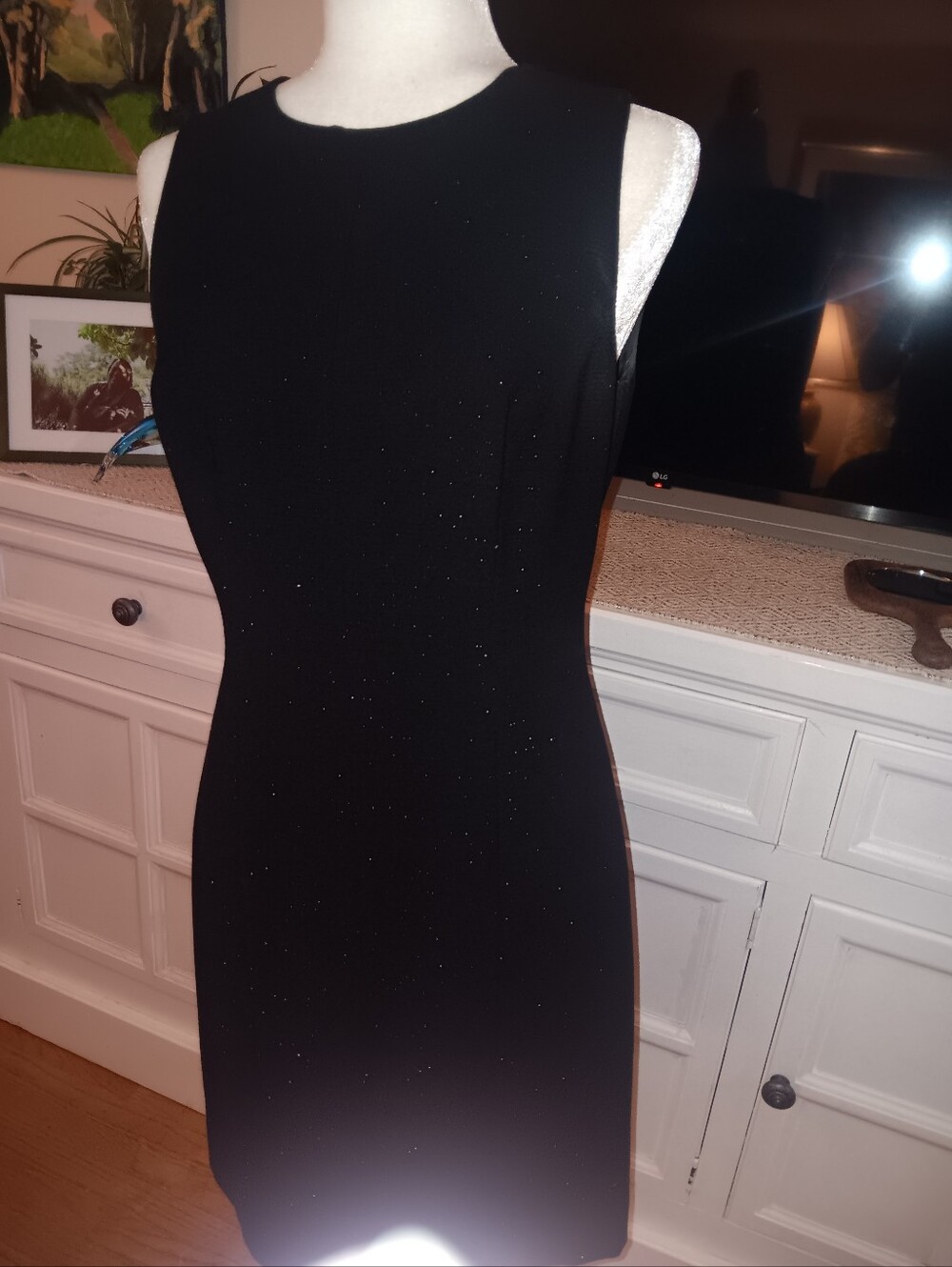 Giorgio Armani Classic Sleeveless Black Sheath Dress